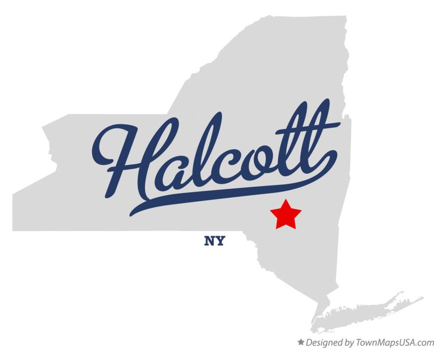 Map of Halcott New York NY