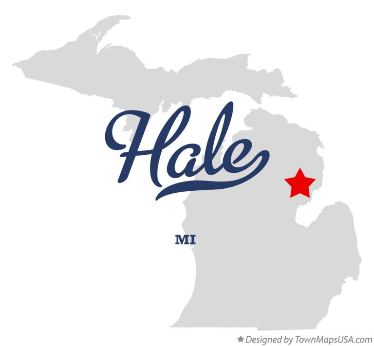 Map of Hale Michigan MI