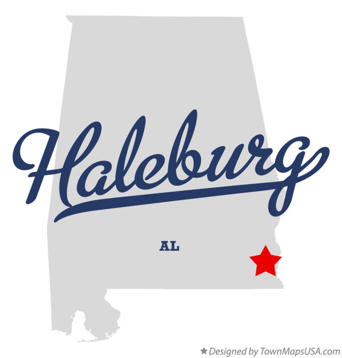 Map of Haleburg Alabama AL