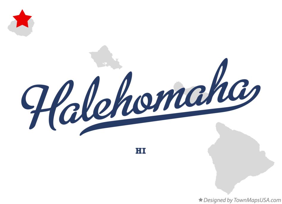 Map of Halehomaha Hawaii HI