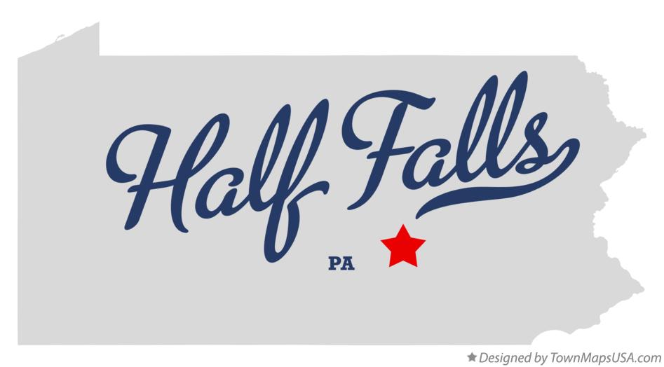 Map of Half Falls Pennsylvania PA