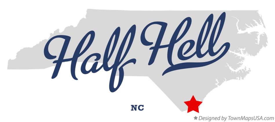 Map of Half Hell North Carolina NC