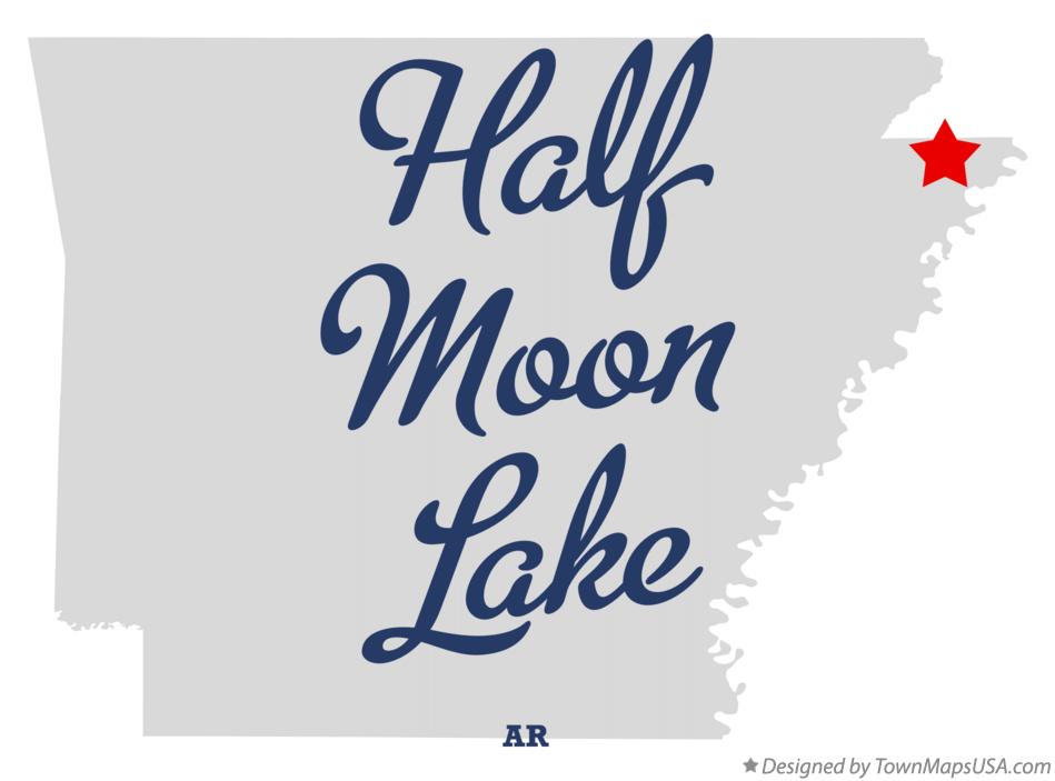 Map of Half Moon Lake Arkansas AR