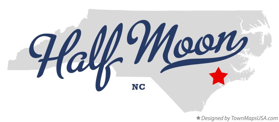Map of Half Moon North Carolina NC