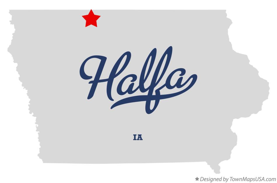 Map of Halfa Iowa IA