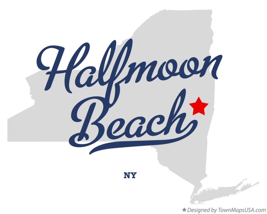 Map of Halfmoon Beach New York NY