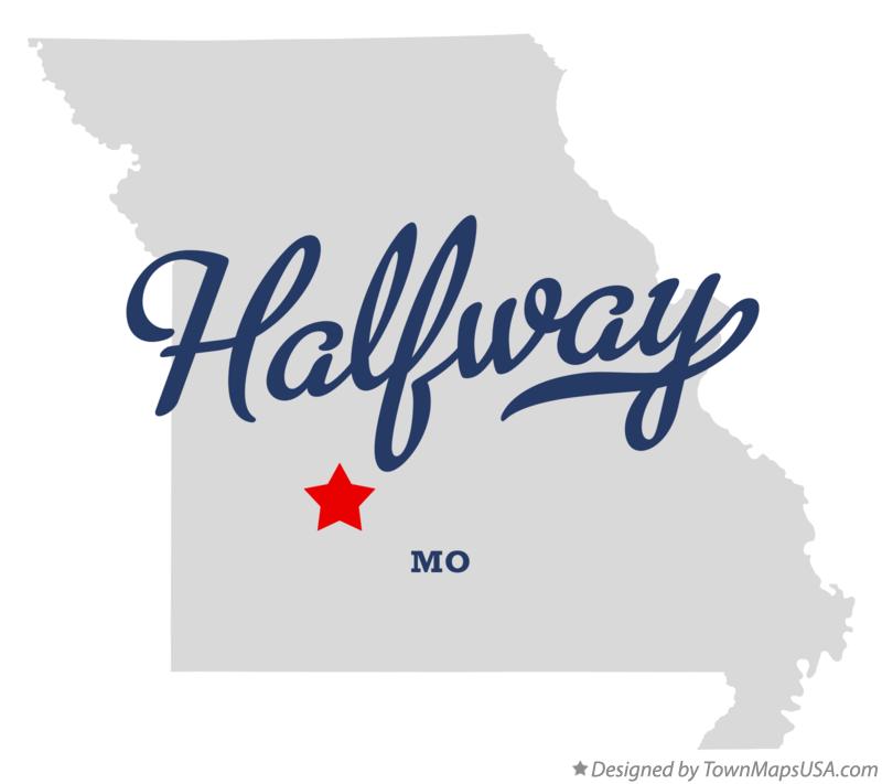 Map of Halfway Missouri MO
