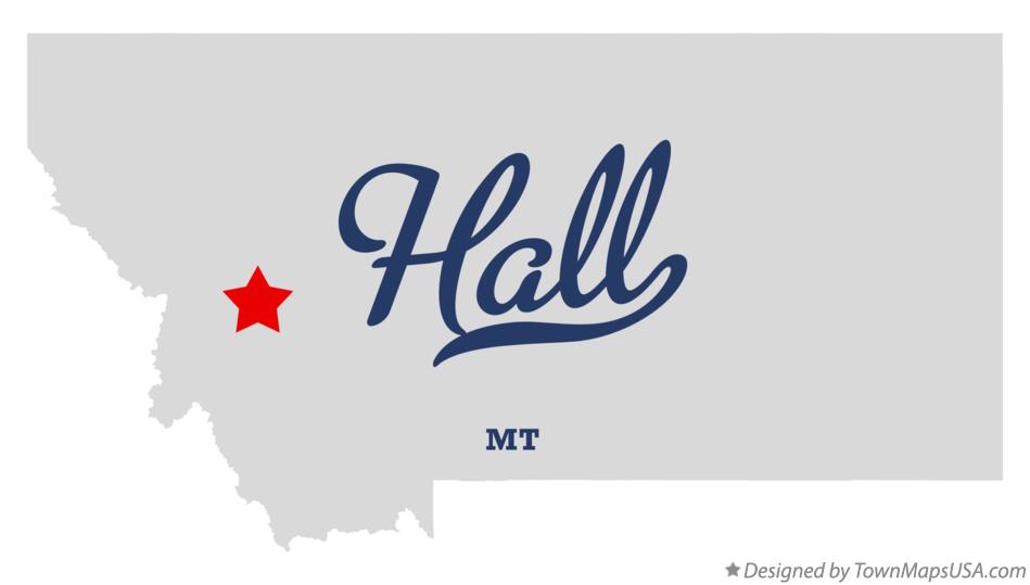 Map of Hall Montana MT