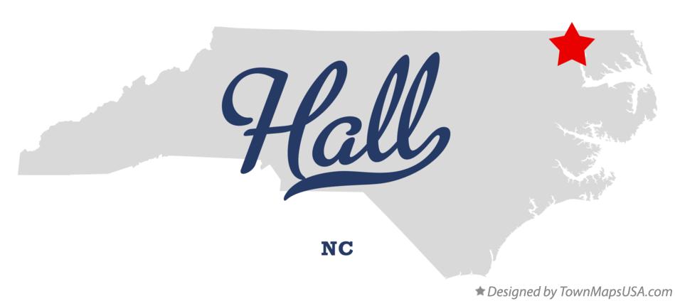 Map of Hall North Carolina NC