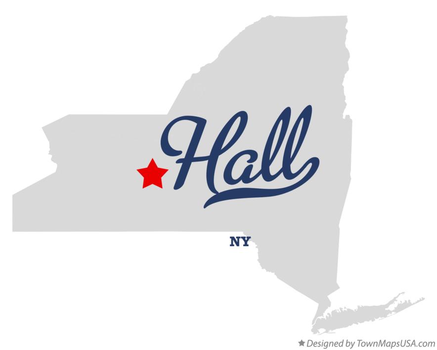 Map of Hall New York NY
