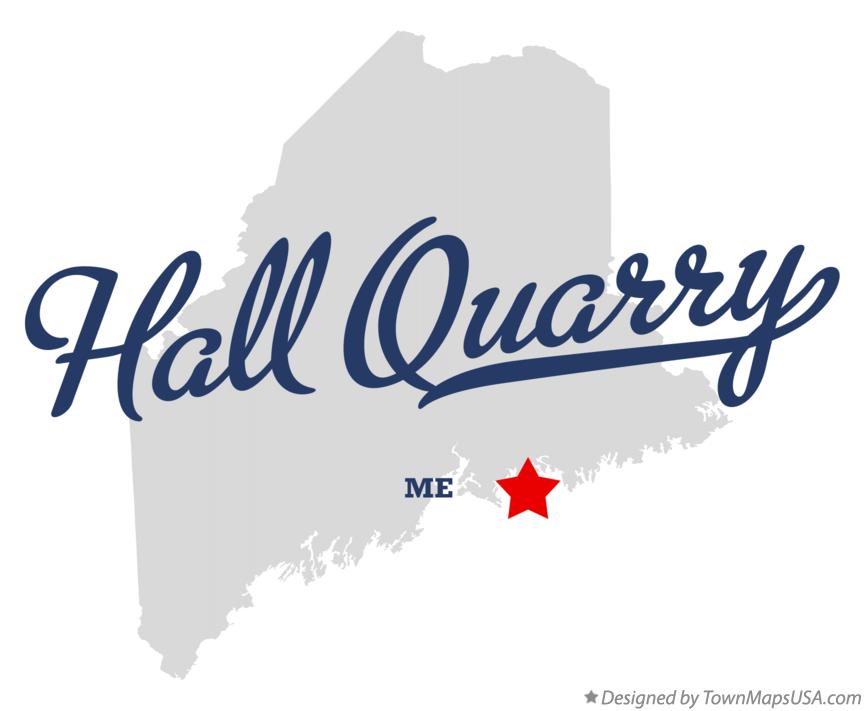 Map of Hall Quarry Maine ME