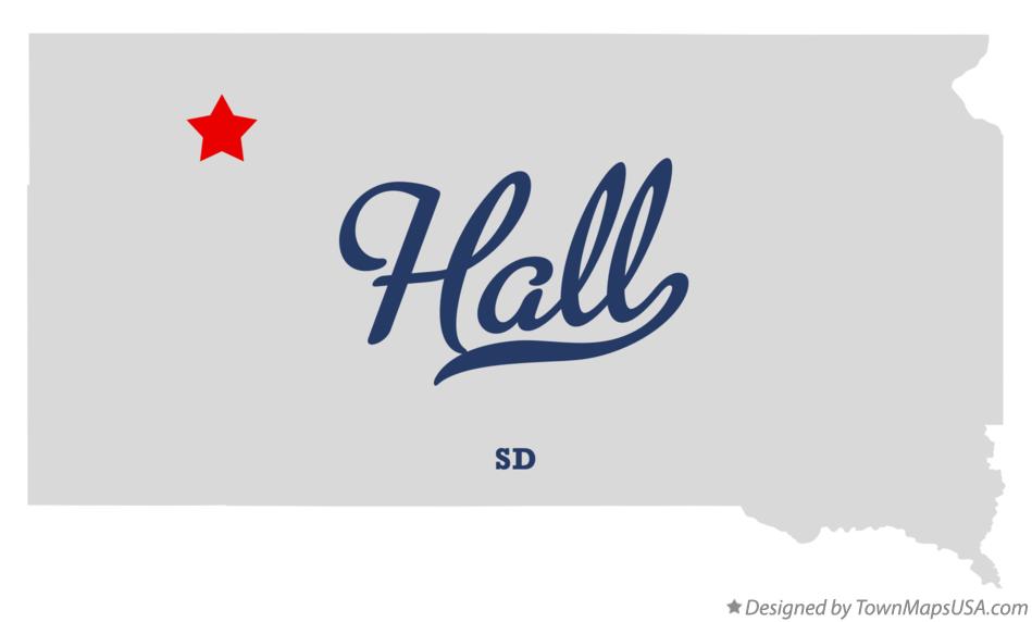 Map of Hall South Dakota SD
