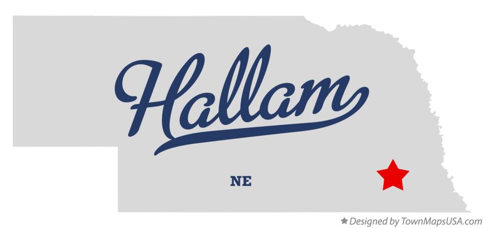 Map of Hallam Nebraska NE