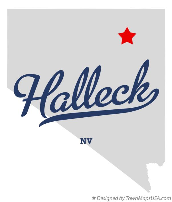 Map of Halleck Nevada NV