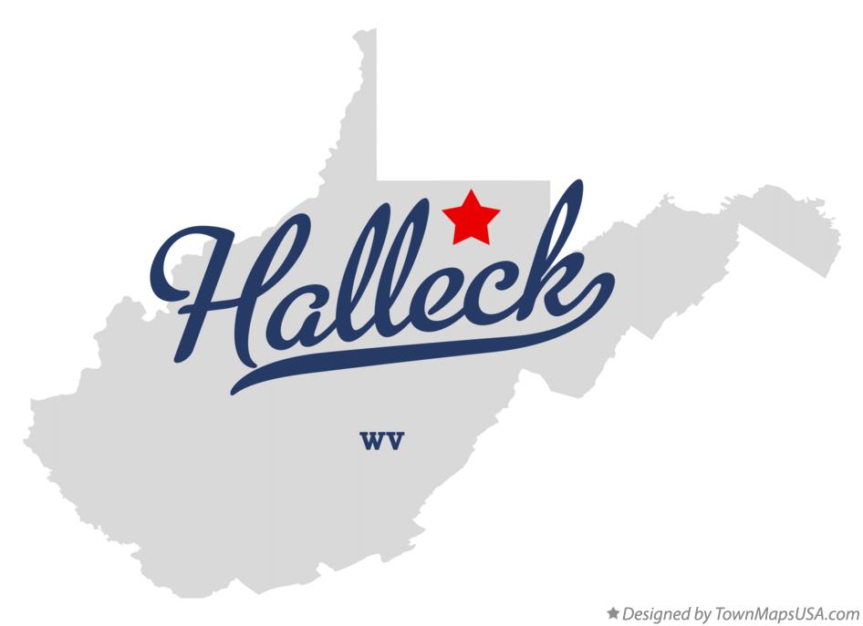 Map of Halleck West Virginia WV