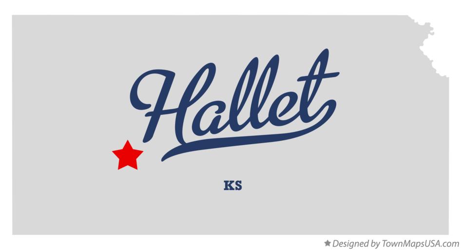 Map of Hallet Kansas KS