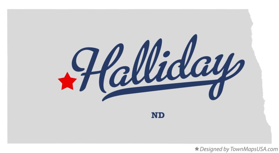 Map of Halliday North Dakota ND