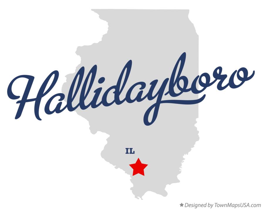 Map of Hallidayboro Illinois IL