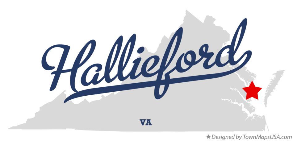 Map of Hallieford Virginia VA