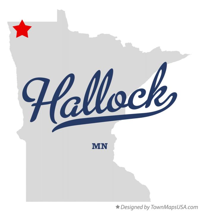 Map of Hallock Minnesota MN