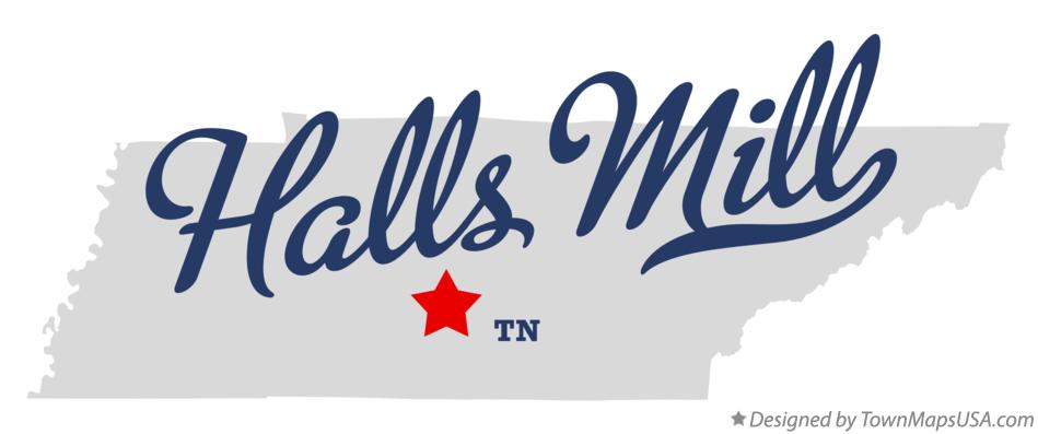 Map of Halls Mill Tennessee TN