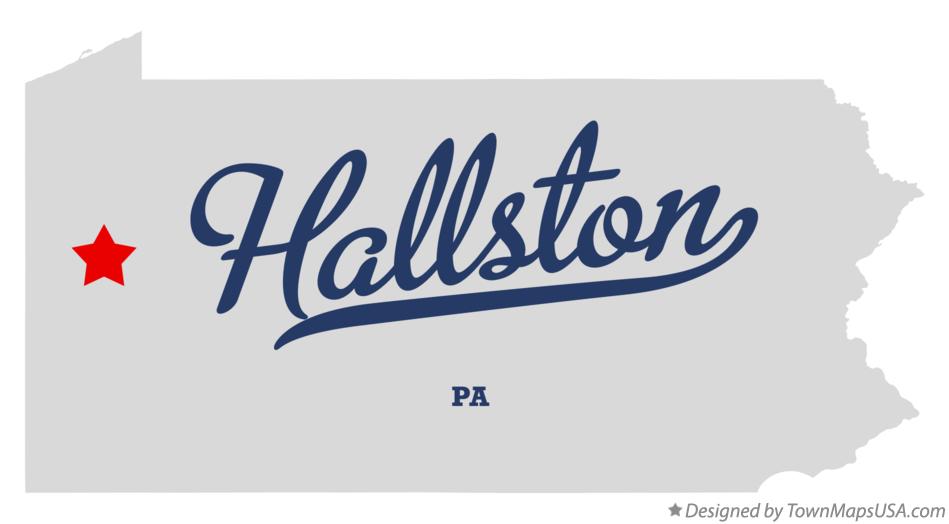Map of Hallston Pennsylvania PA