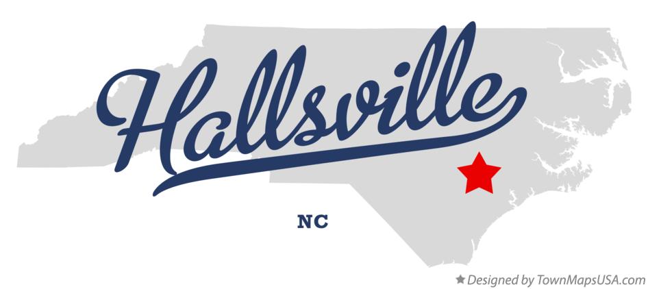 Map of Hallsville North Carolina NC