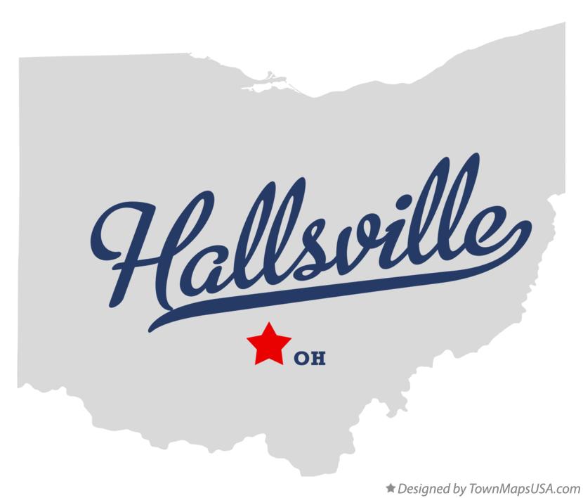 Map of Hallsville Ohio OH
