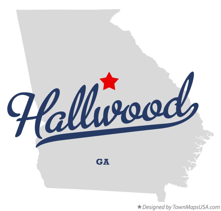 Map of Hallwood Georgia GA