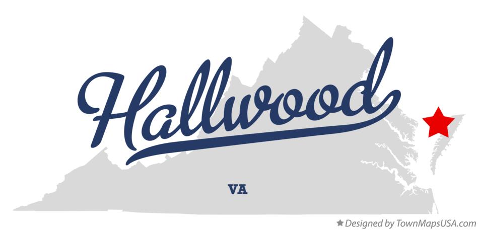 Map of Hallwood Virginia VA
