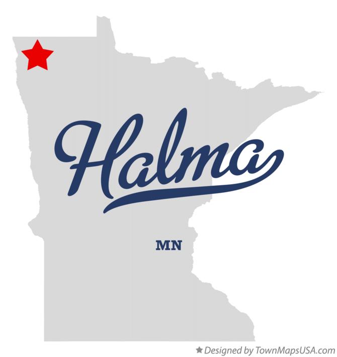 Map of Halma Minnesota MN