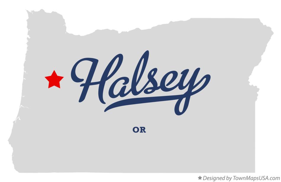 Map of Halsey Oregon OR