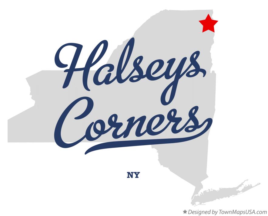 Map of Halseys Corners New York NY
