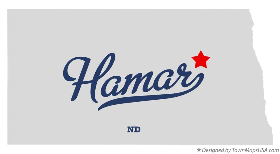 Map of Hamar North Dakota ND