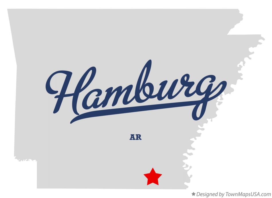 Map of Hamburg Arkansas AR