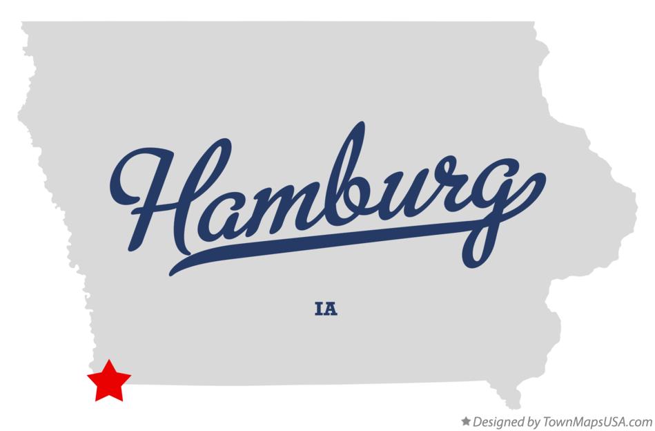 Map of Hamburg Iowa IA