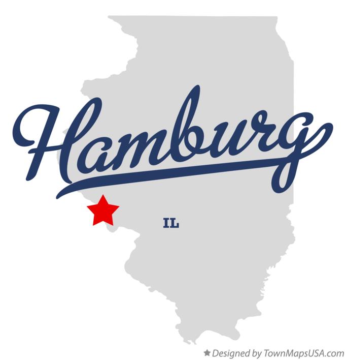 Map of Hamburg Illinois IL