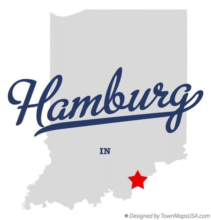 Map of Hamburg Indiana IN