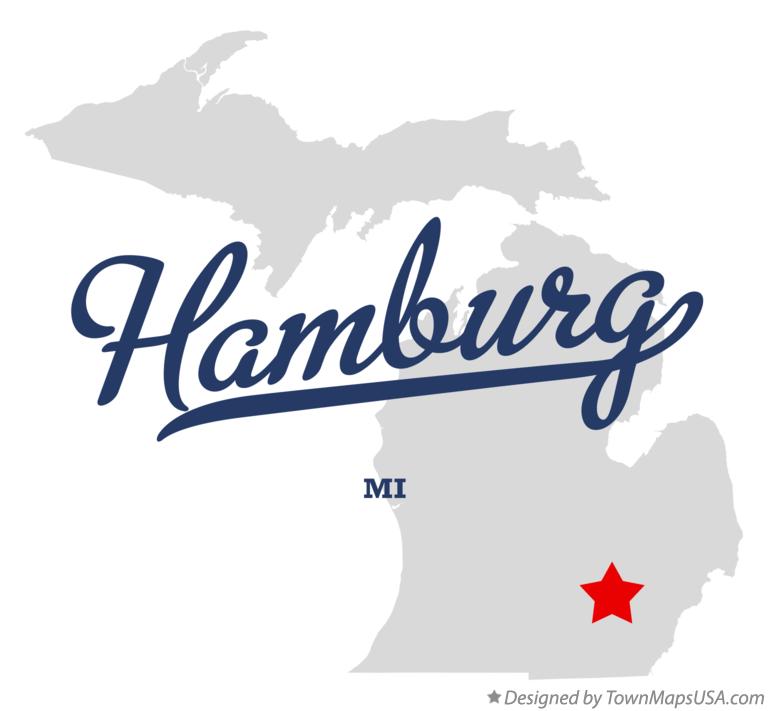 Map of Hamburg Michigan MI