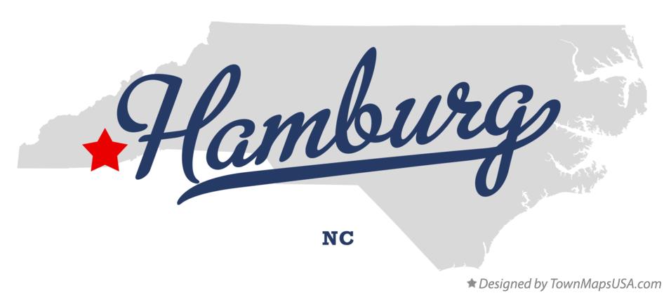 Map of Hamburg North Carolina NC