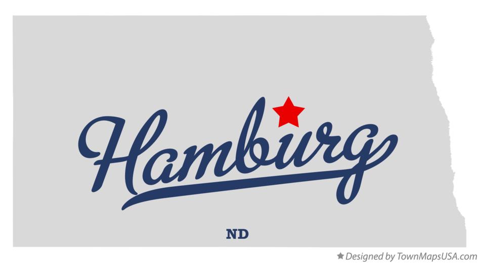 Map of Hamburg North Dakota ND
