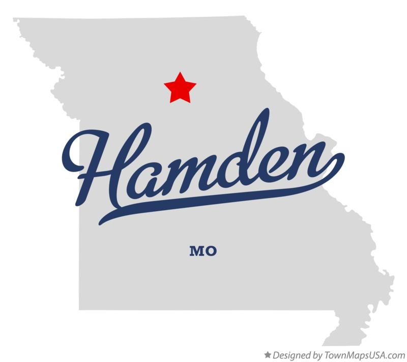 Map of Hamden Missouri MO