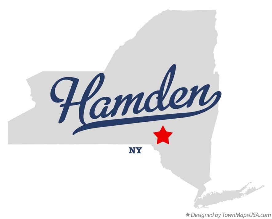 Map of Hamden New York NY