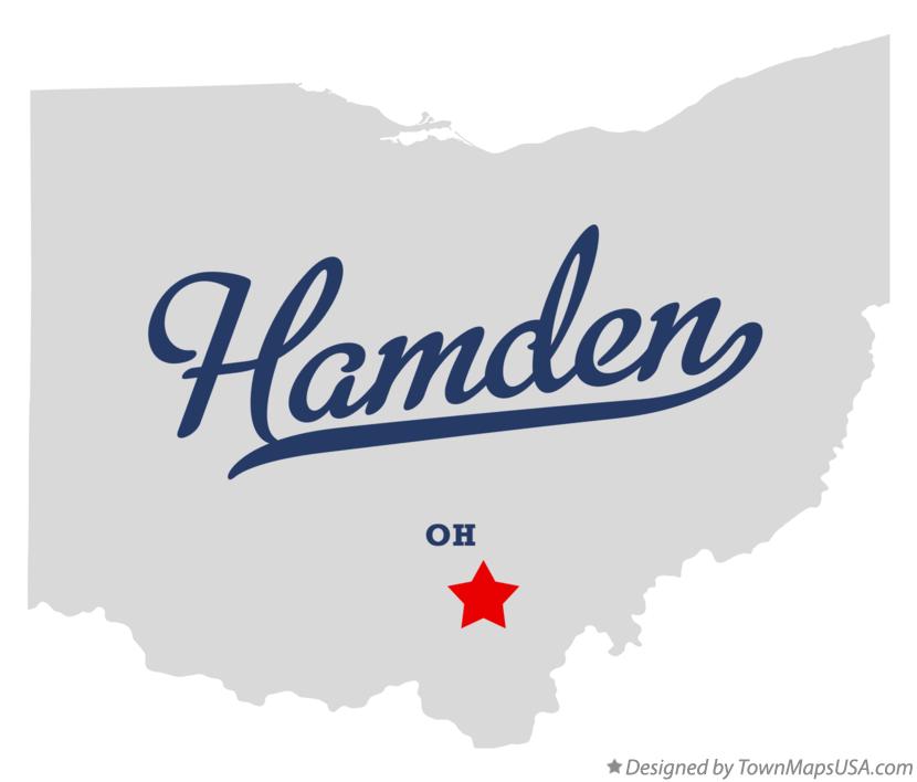 Map of Hamden Ohio OH