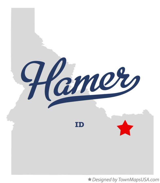 Map of Hamer Idaho ID