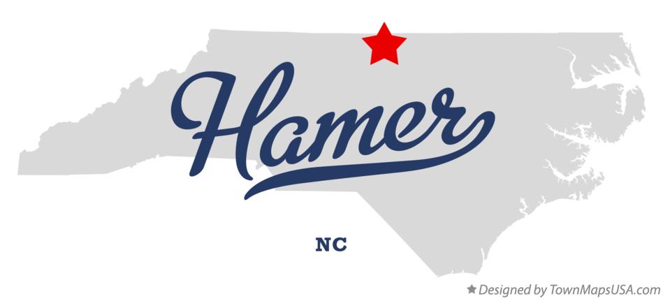 Map of Hamer North Carolina NC
