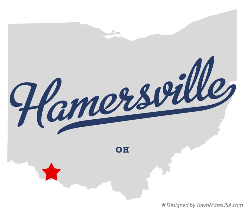 Map of Hamersville Ohio OH