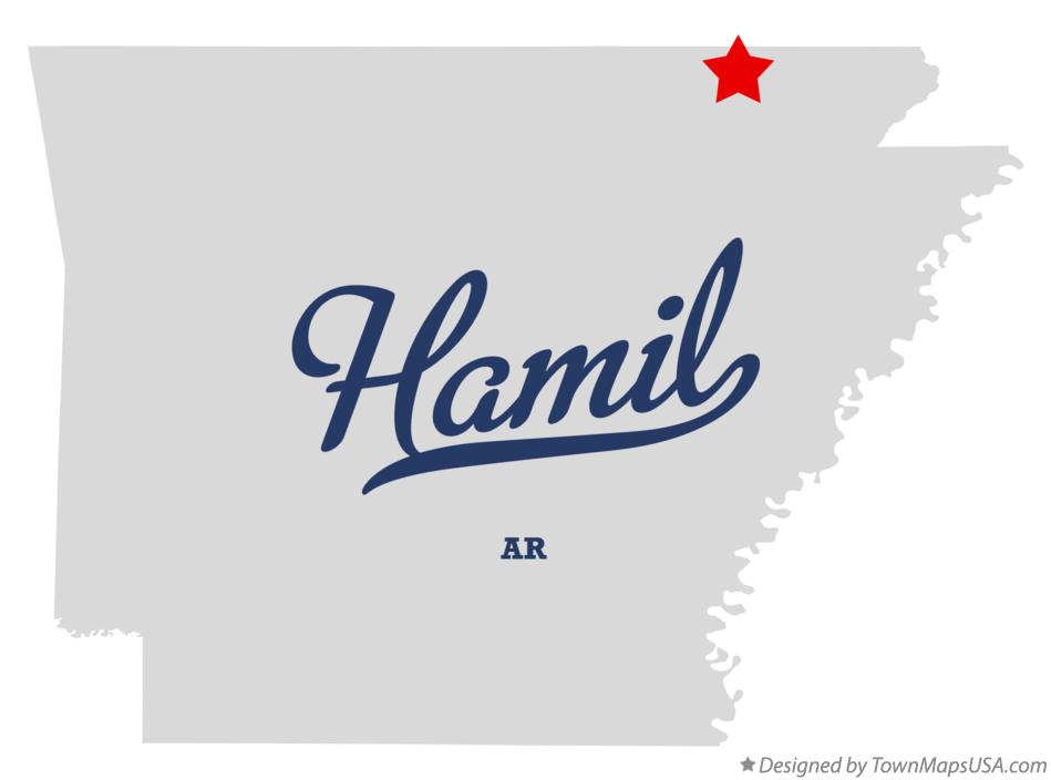 Map of Hamil Arkansas AR