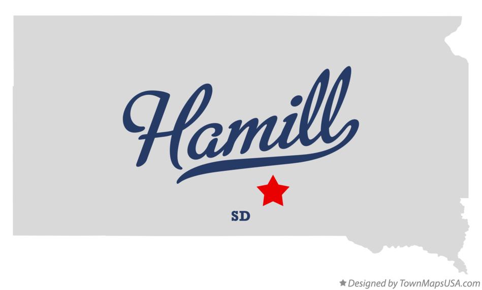 Map of Hamill South Dakota SD