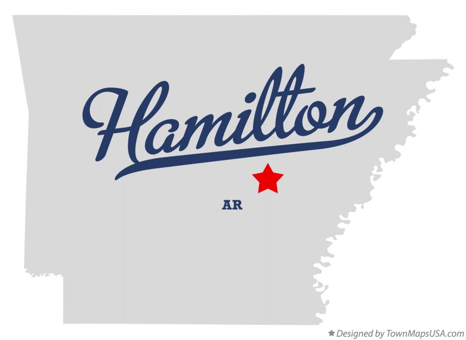 Map of Hamilton Arkansas AR